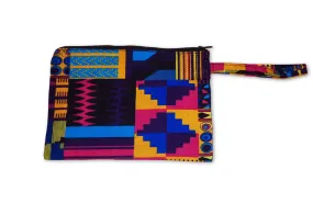 African print Makeup pouch / Pencil case / Cosmetic Bag / Coin Purse - Multicolor kente