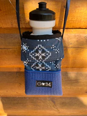 Ajax Blue Water Bottle Holder Purse-Bandana