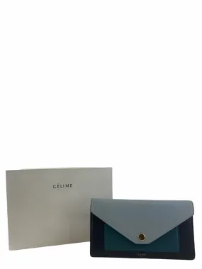 Celine Multi-tonal Blue Leather Wallet