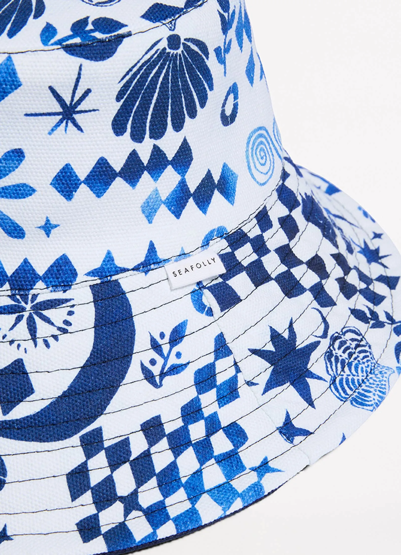 Corfu Reversible Bucket Hat - Azure