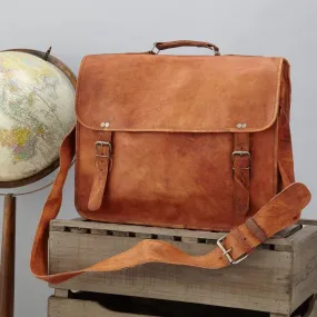 Leather Large Laptop Bag with Handle