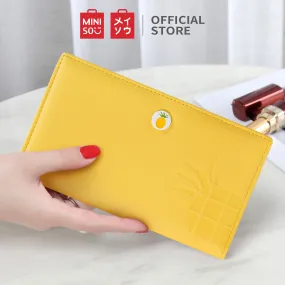 MINISO Fruit Series - Two-Fold Long Purse Wallet for Women and Girls