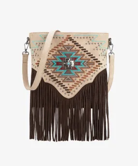 Montana West Aztec Fringe Concealed Carry Crossbody Purse