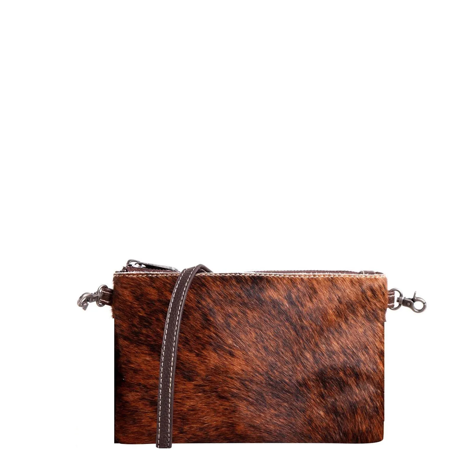 Montana West Hair-On Cowhide Leather Clutch