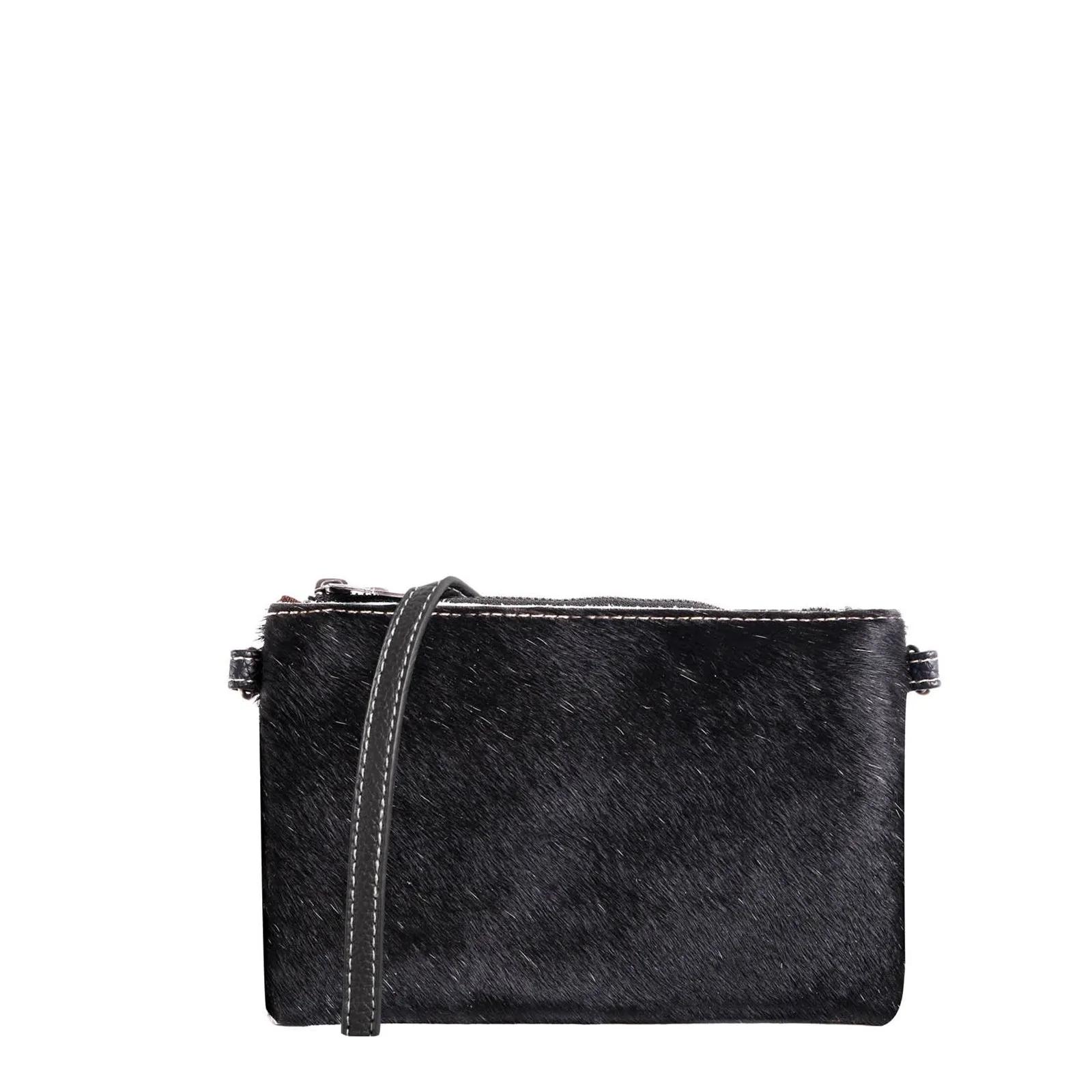 Montana West Hair-On Cowhide Leather Clutch