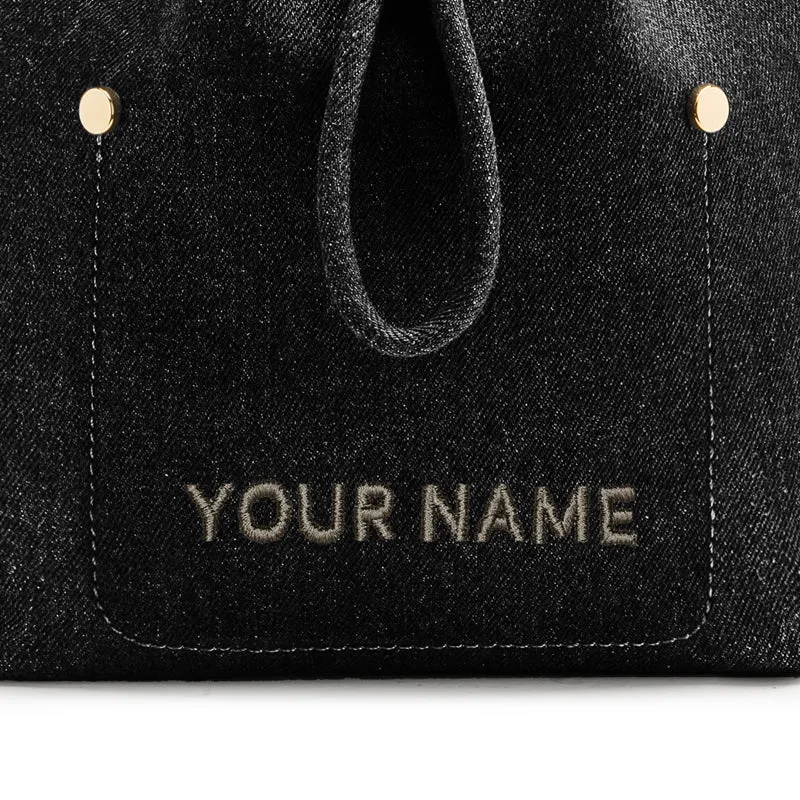 Niko-Niko Mini Bucket Bag Denim - Black