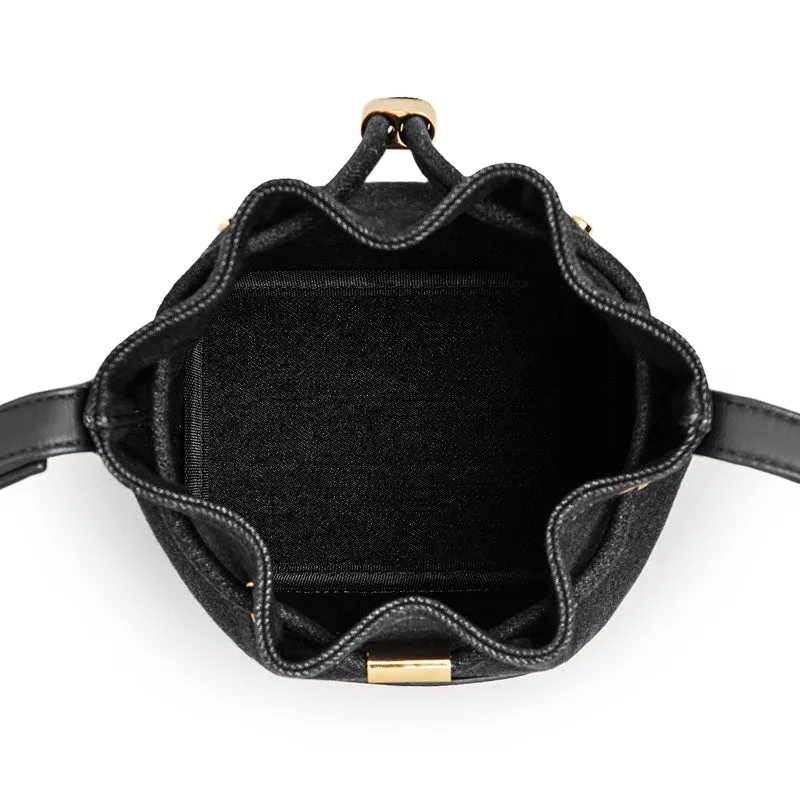 Niko-Niko Mini Bucket Bag Denim - Black