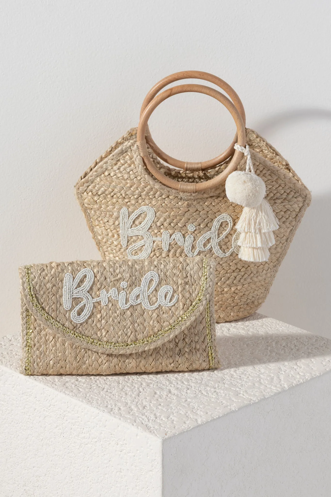 Shiraleah "Bride" Clutch, Natural