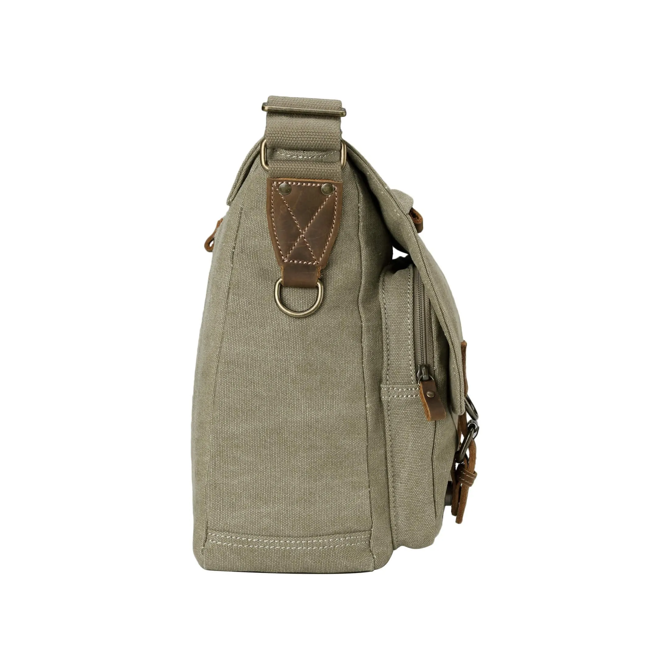 TRP0207 Troop London Classic Canvas Laptop Messenger Bag