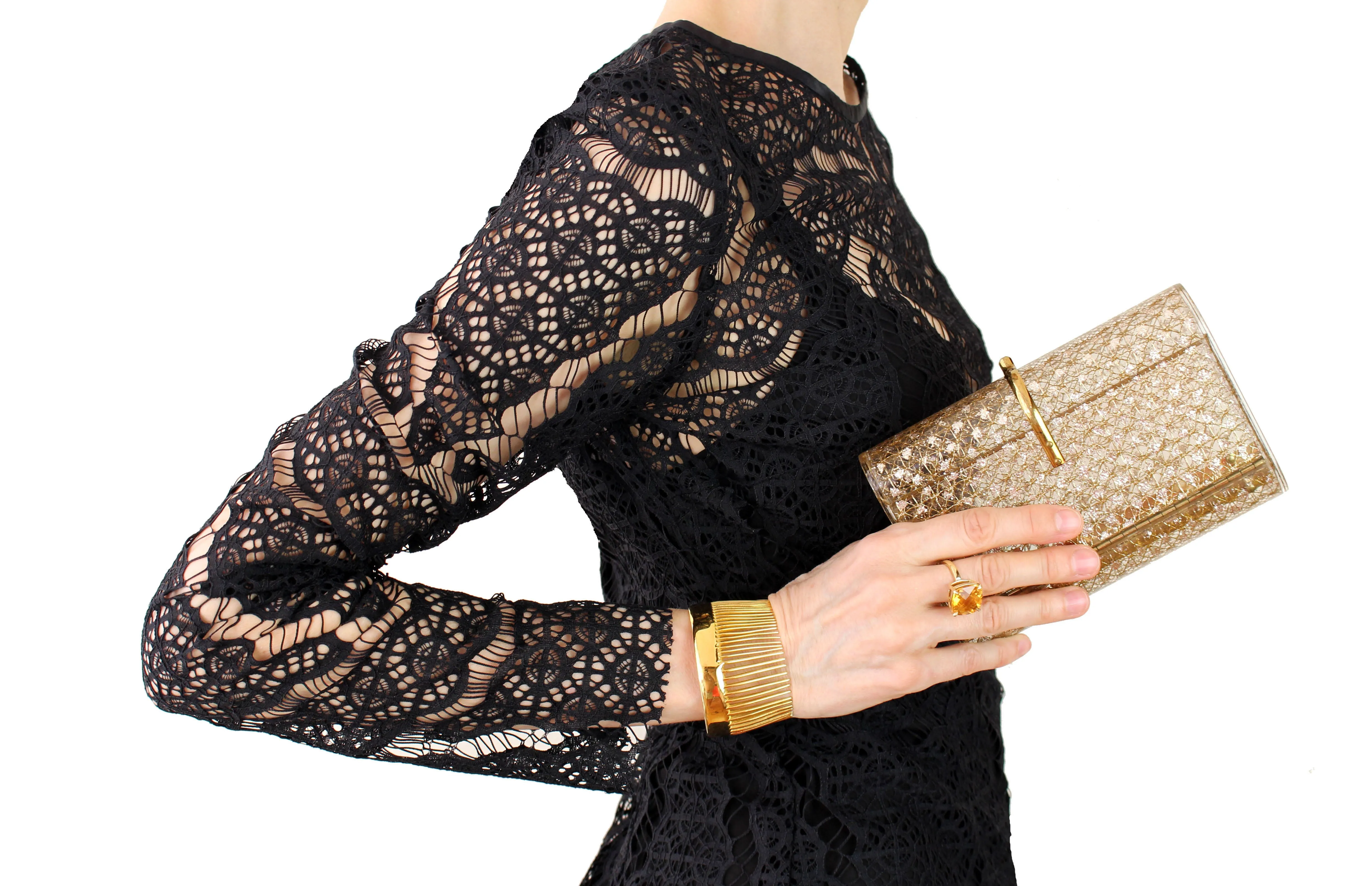 WILARDY Stardust lucite clutch