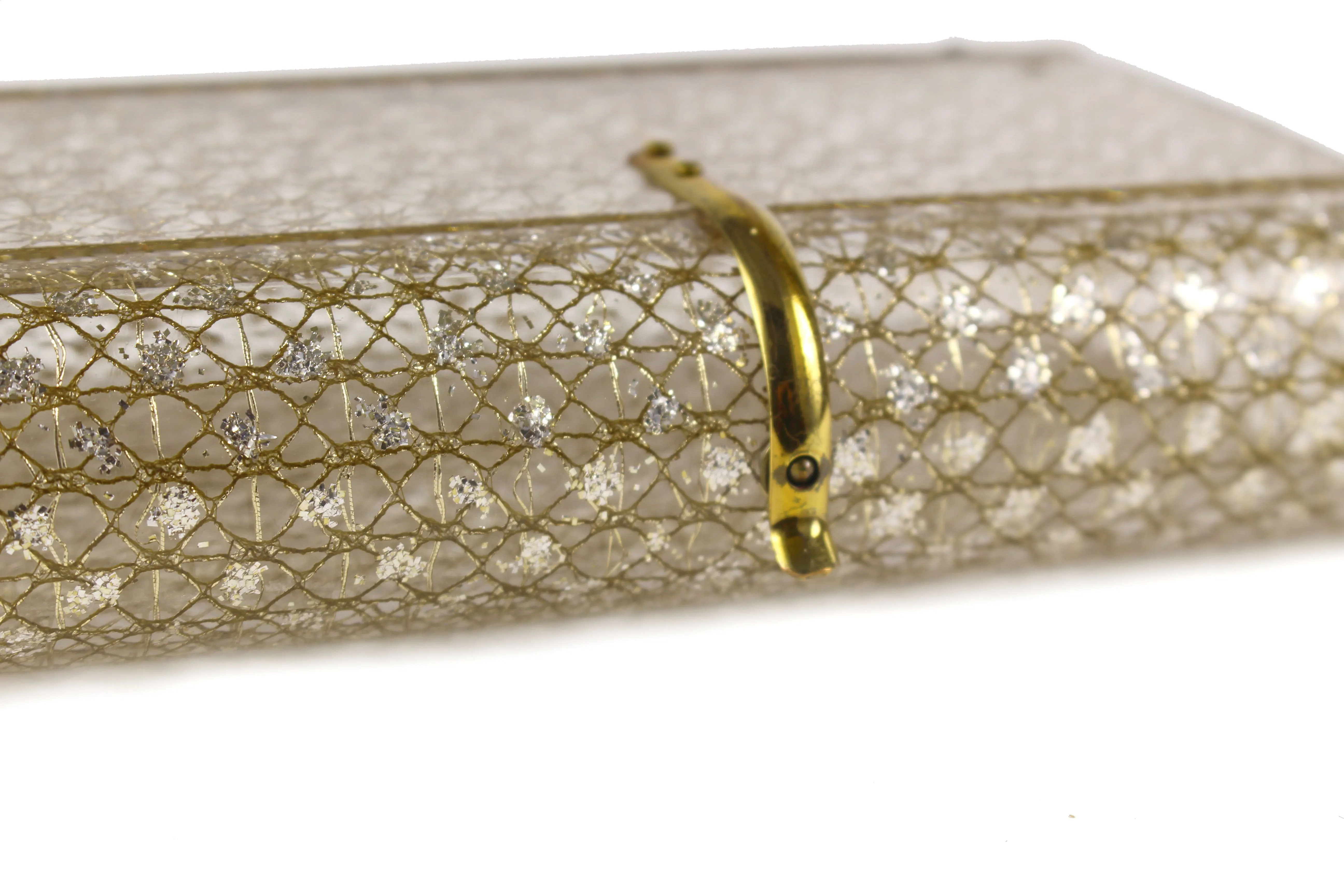 WILARDY Stardust lucite clutch